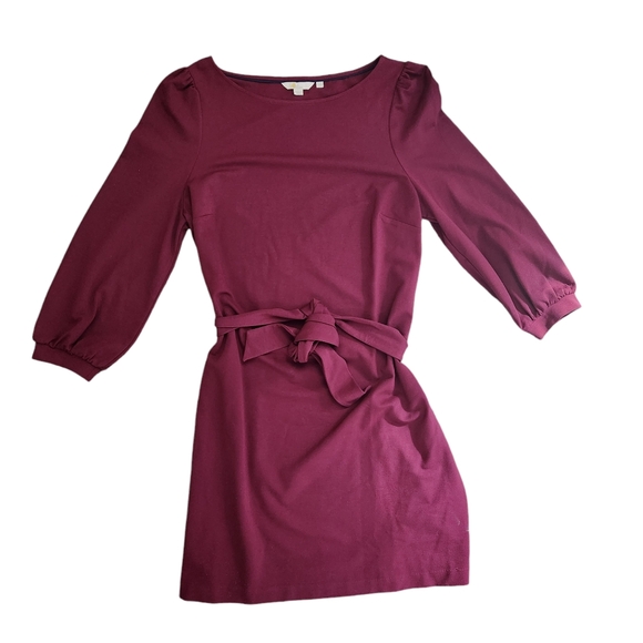 BODEN above the knee Shift Dress Mulled Wine Purple with brlt  Size 14 - Picture 5 of 5